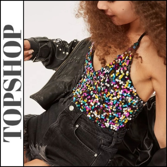 rainbow sequin bodysuit